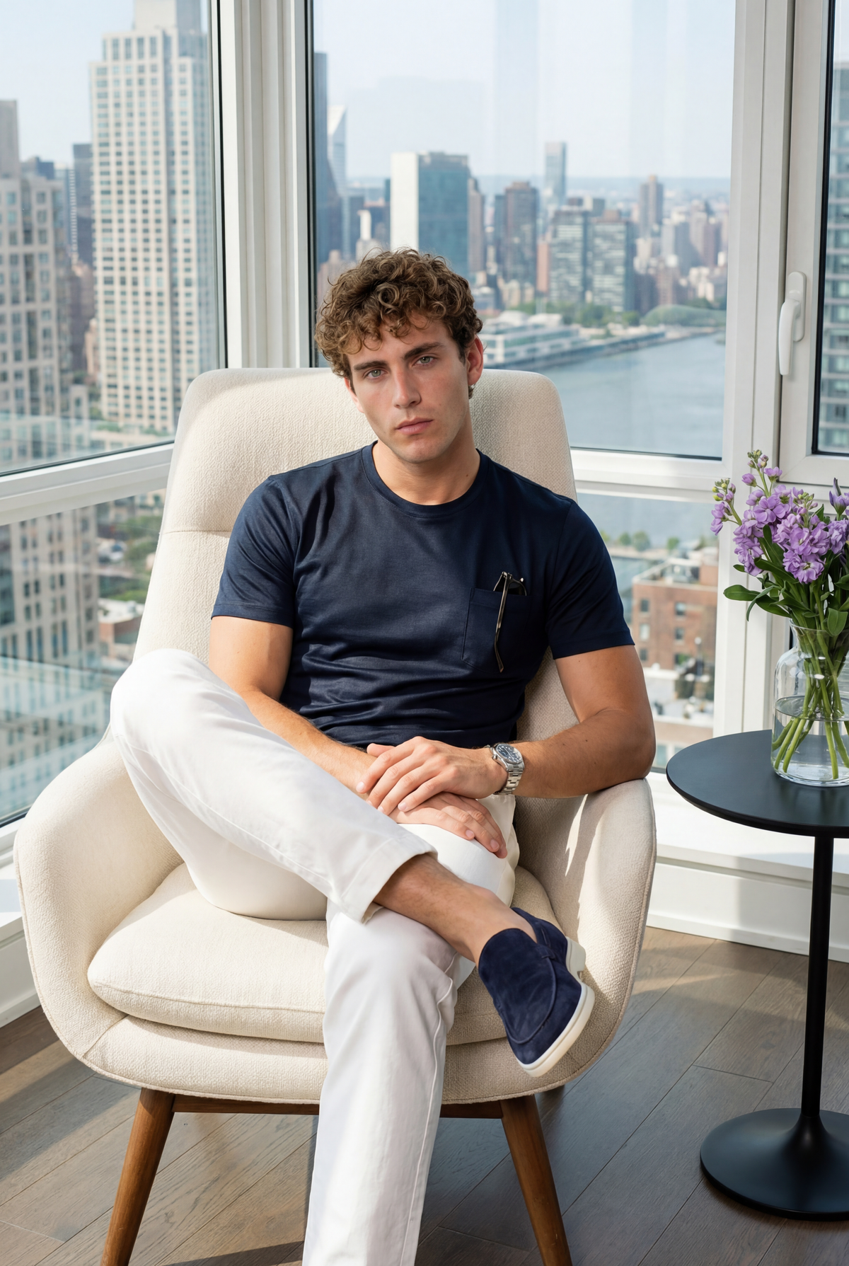 Navy Yacht Loafer