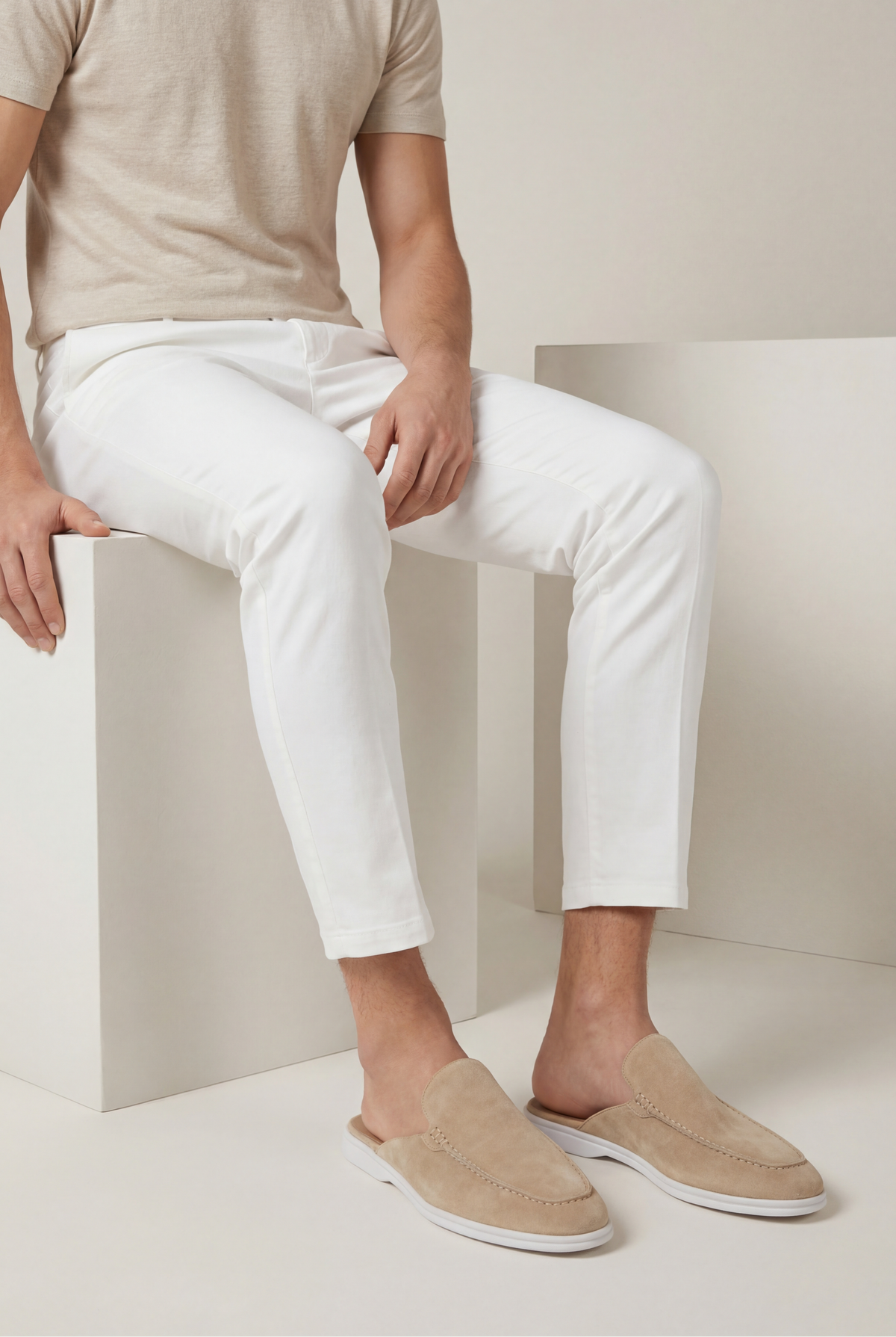 Beige Yacht Mule