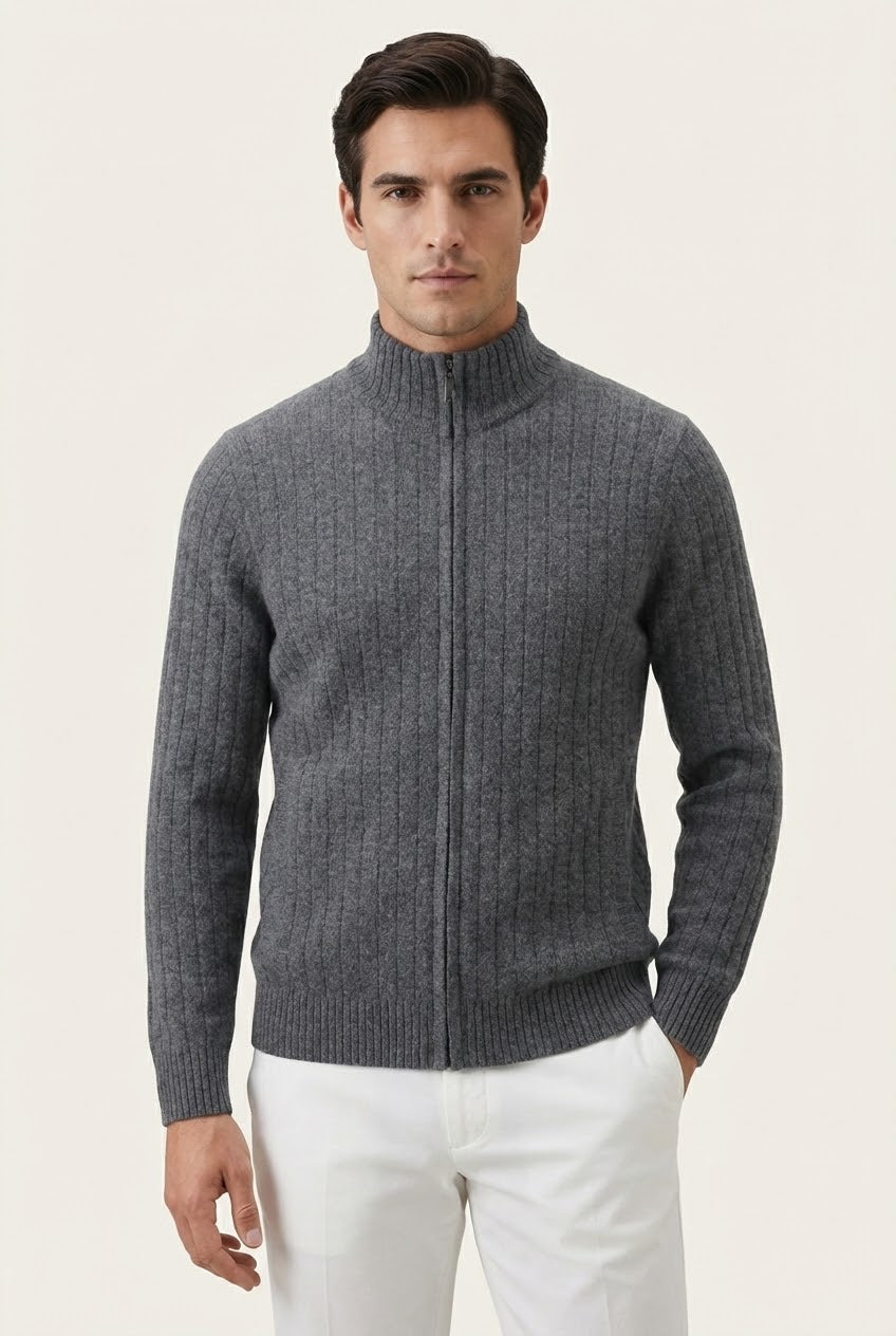 Léon Grey Rib Vest