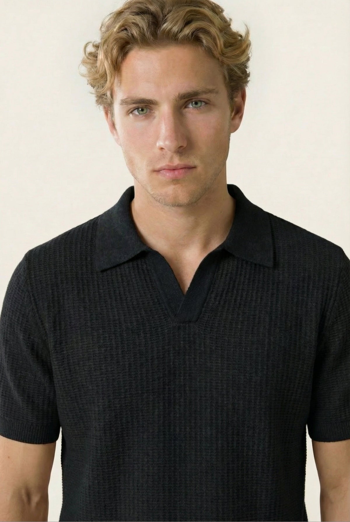 Ravello Knit Polo Forest Black