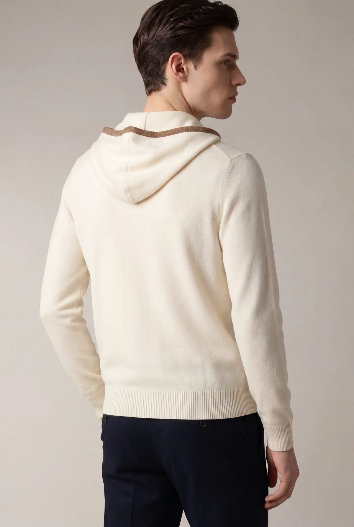 Santoni Extrafine Hoodie Cream