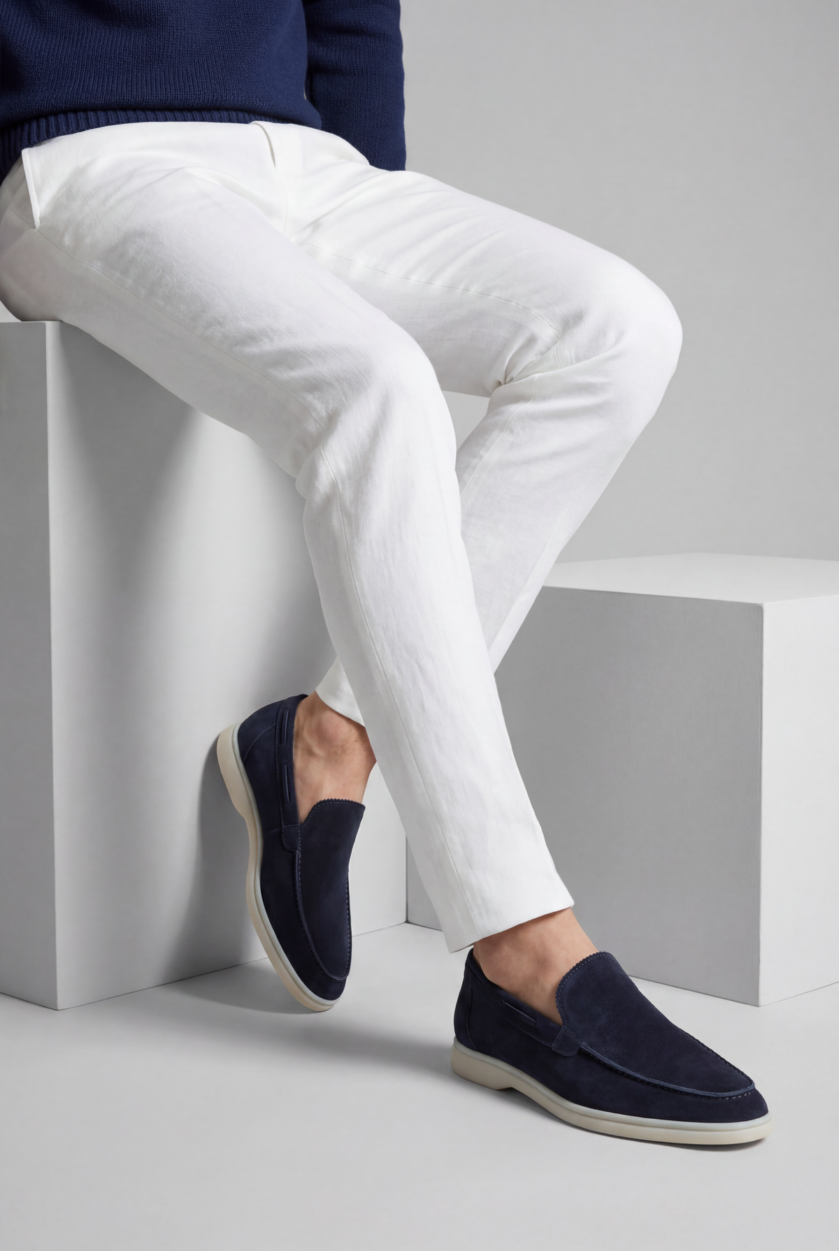 Navy Yacht Loafer