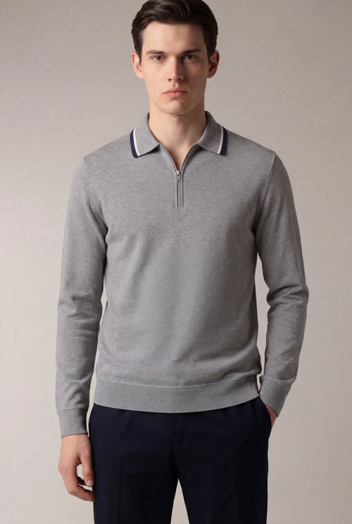 Extrafine Grey City Polo